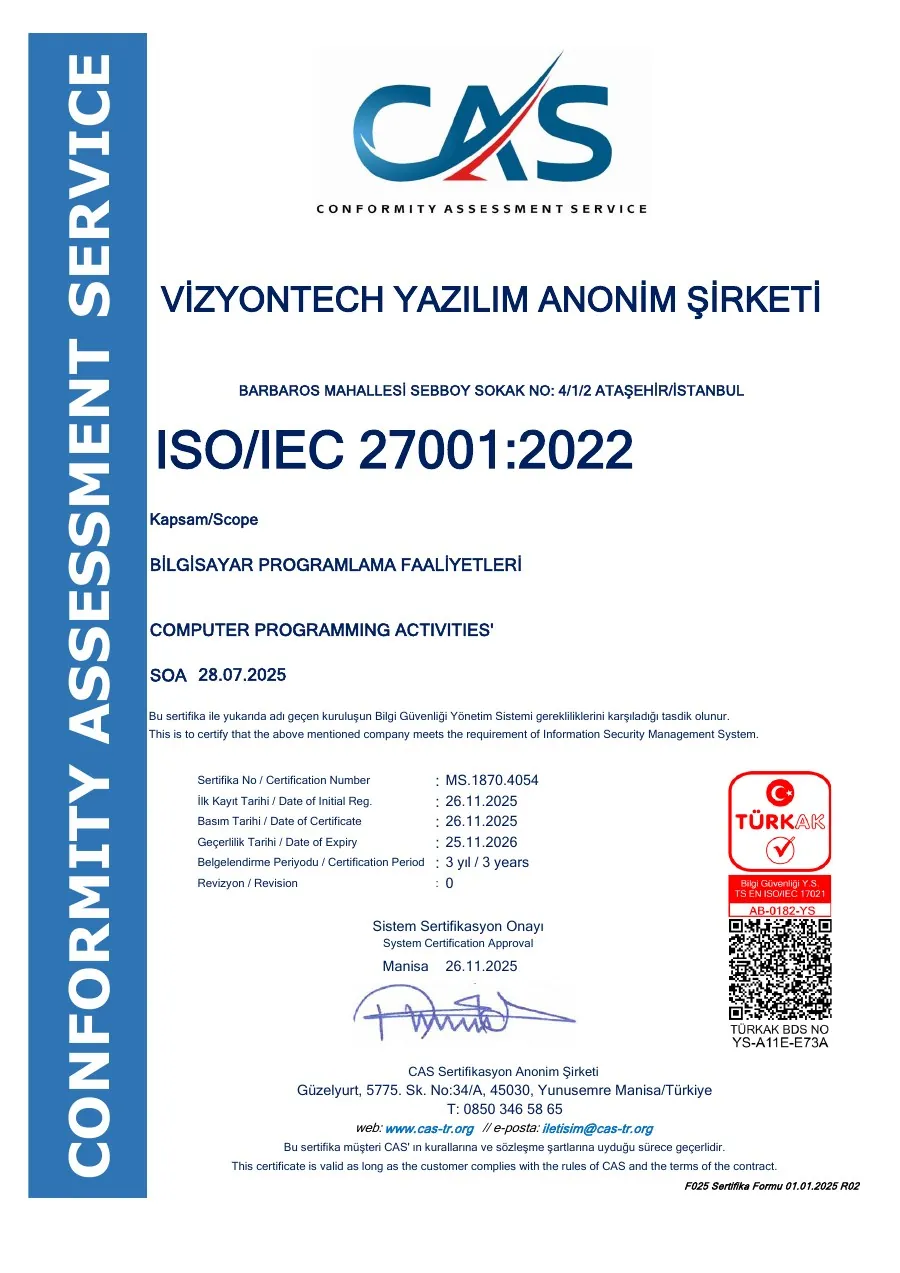 ISO/IEC 27001:2022 sertifikasının ilk sayfa önizlemesi