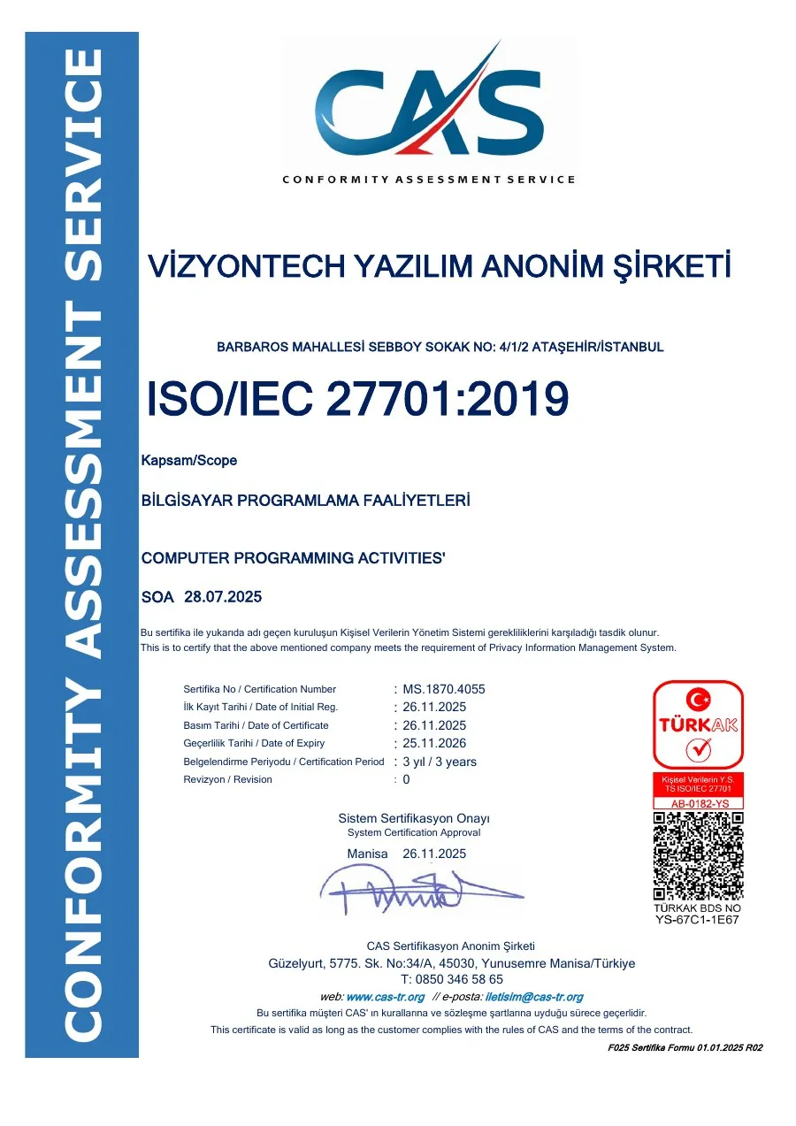 ISO/IEC 27701:2019 sertifikasının ilk sayfa önizlemesi